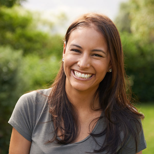 young woman smiling